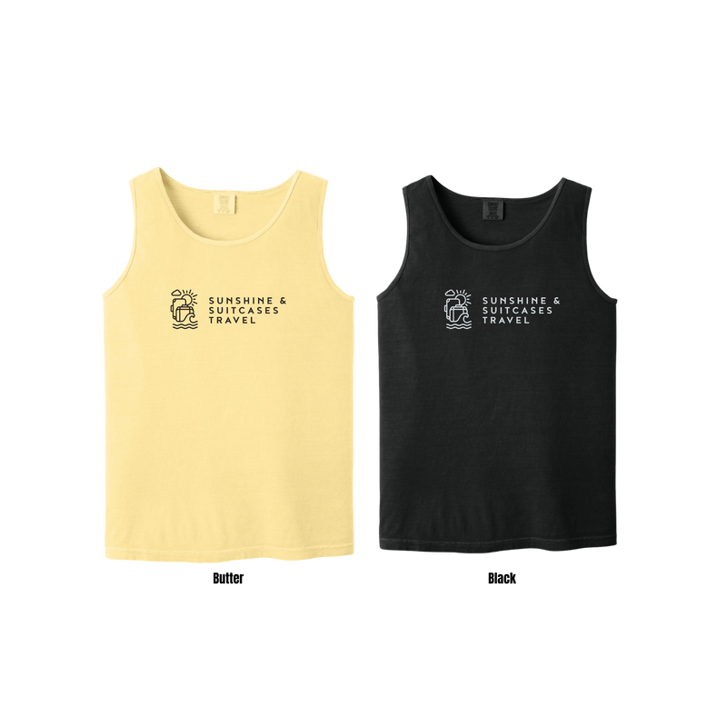 Sunshine & Suitcases Travel tank tops