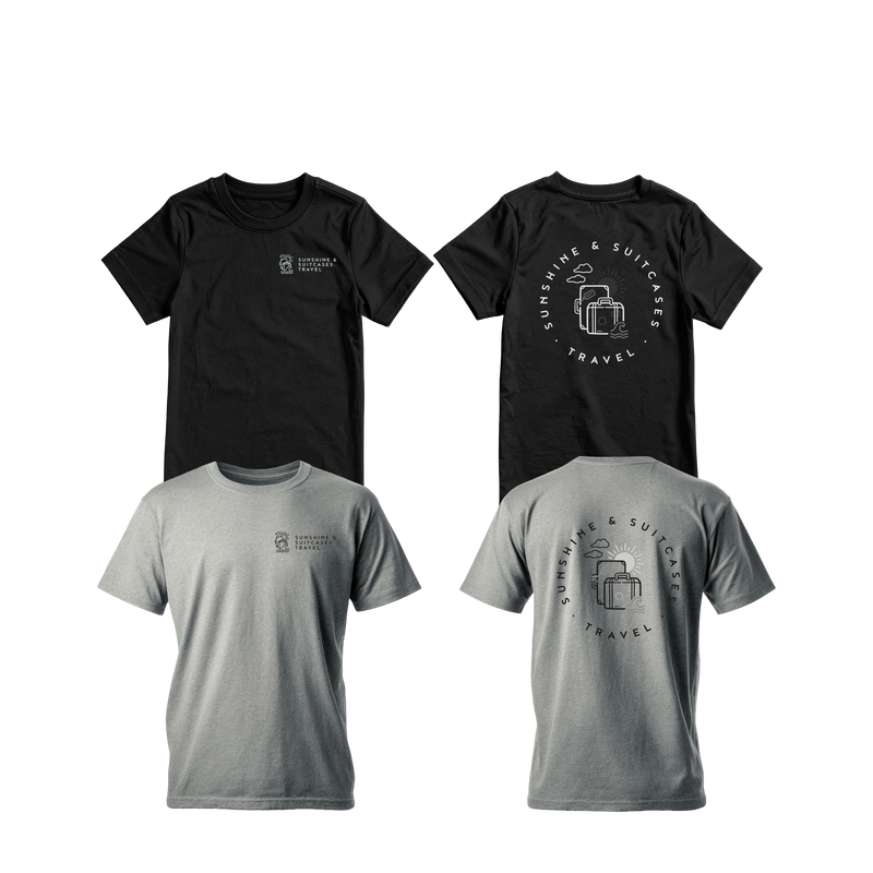 Sunshine & Suitcases Travel men's t-shirt