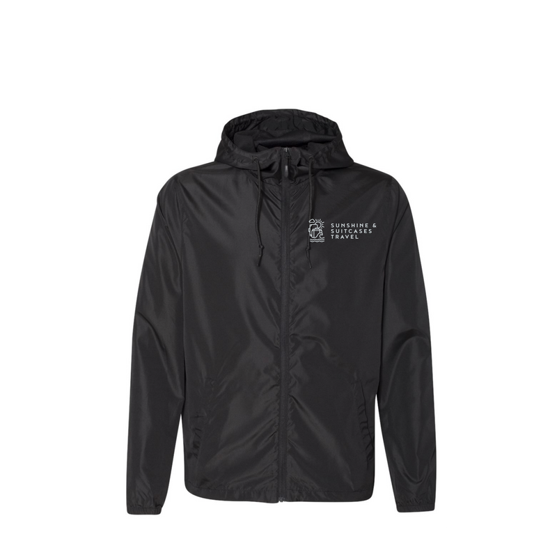 Sunshine & Suitcases Travel windbreaker with embroider standard logo