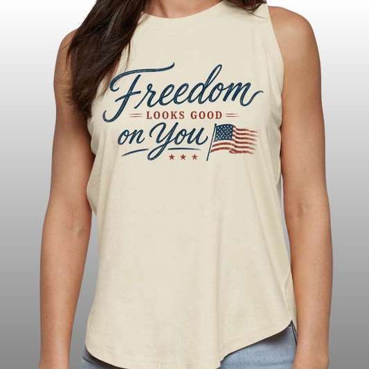 SBA Freedom Looks Good on You tank top