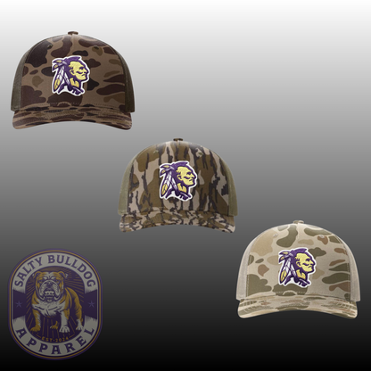 Lumpkin Indian head camo hat