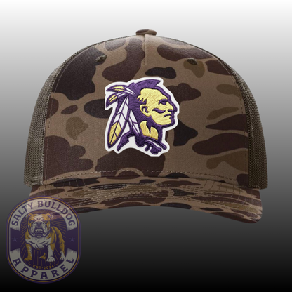 Lumpkin Indian head camo hat
