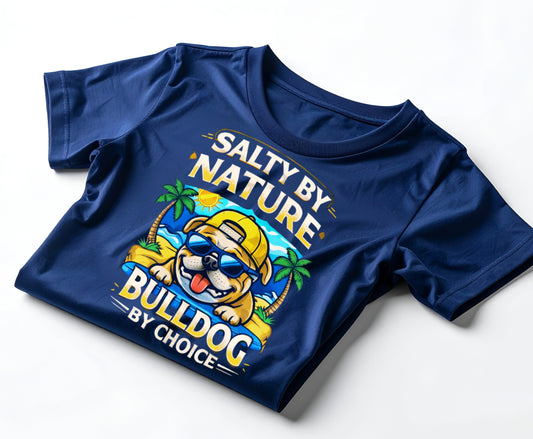 Salty by nature. Bulldog by choice youth tee