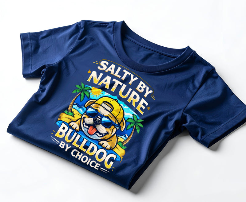 Salty by nature. Bulldog by choice youth tee